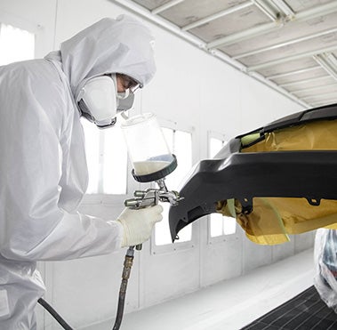 Collision Center Technician Painting a Vehicle | ToyotaDG Demo - COSMOS in Derwood MD